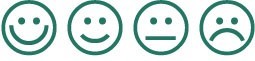 Række af kontrol smileys fra fødevarestyrelsen